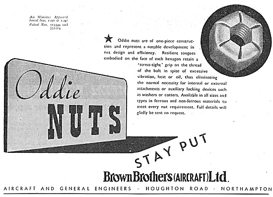 Brown Brothers Aircraft & General Engineers  - Oddie Nuts        