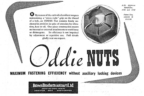 Brown Brothers Aircraft & General Engineers. Oddie Nuts          