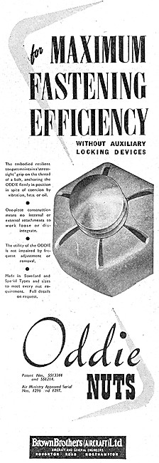 Brown Brothers Aircraft & General Engineers. Oddie Nuts          