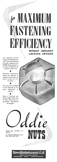 Brown Brothers Aircraft & General Engineers. Oddie Nuts          