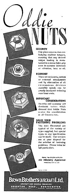 Brown Brothers Oddie Nuts For Aircraft                           