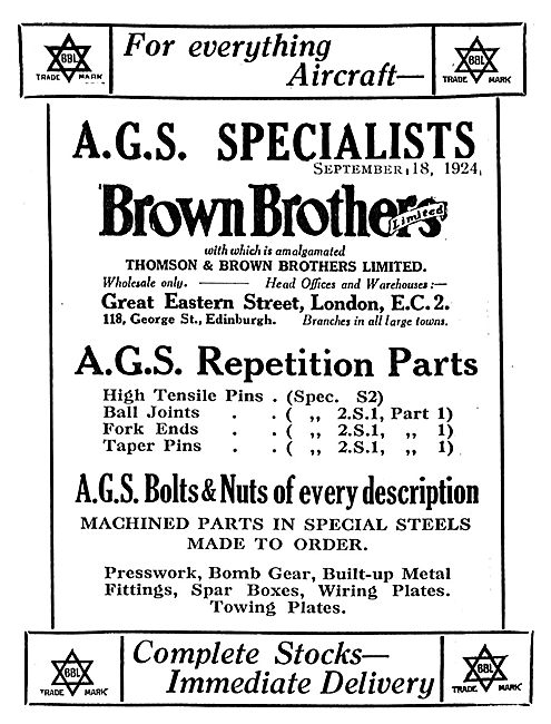 Brown Brothers AGS Parts                                         