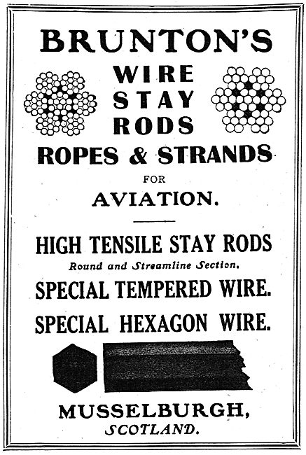 Bruntons Wire Stay Rods & Strands For Aviation                   