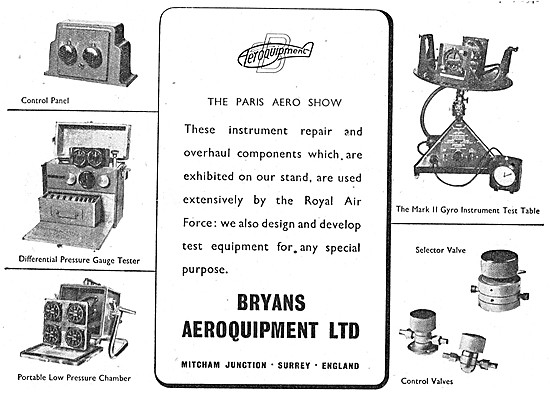 Bryans Aeroquipment Instrument & Component Test Equipment        