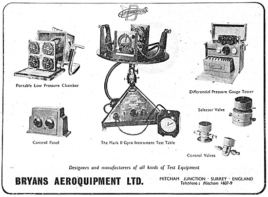 Bryans Aeroquipment -  Aircraft Instrument Testing Equipment     