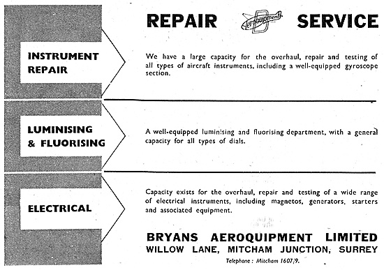 Bryans Aeroquipment Aircraft Instrument Repair Service           