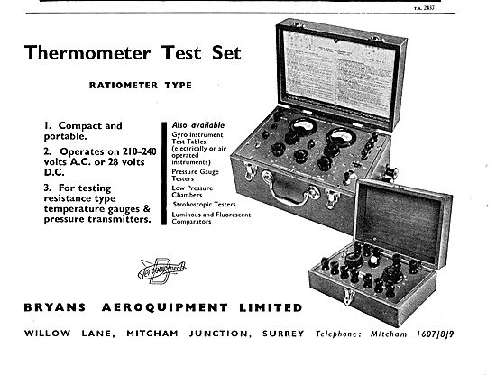Bryans Aeroquipment -Thermometer Test Set                        