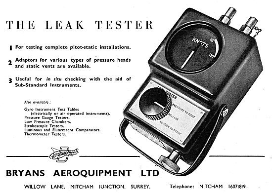 Bryans Aeroquipment - Pitot Static Leak Tester                   