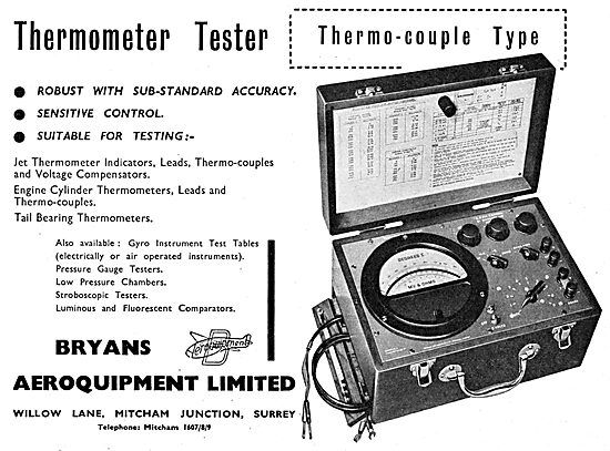 Bryans Aeroquipment Instrument Test Equipment                    
