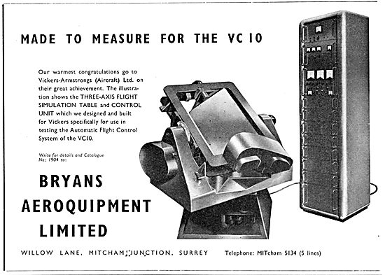 Bryans Aeroquipment - 3 Axis Flight Simulation Table For The VC10
