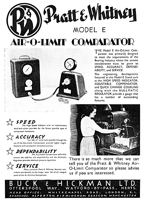 Buck & Hickman Pratt & Whitney Air-O-Limit Comparator            