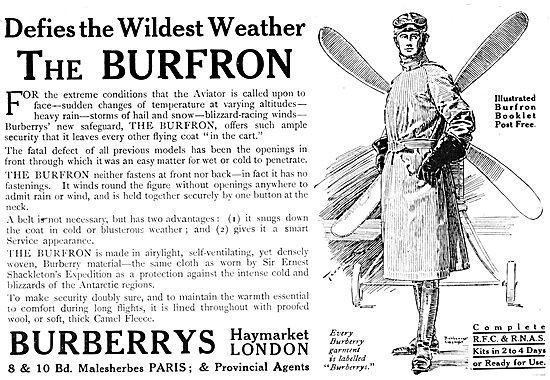 WW1 Burberry Burfron Flying Coat 1917                            