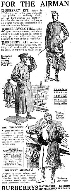 Burberrys Uniforms & Flying Kit 1917                             
