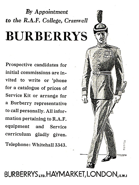 Burberry RAF Uniforms & Service Kit                              