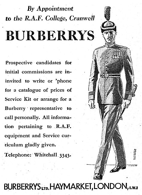 Burberry RAF Uniforms & Service Kit                              