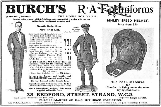 Burchs RAF Uniforms                                              