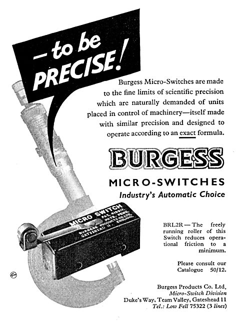 Burgess Products Micro-Switches                                  