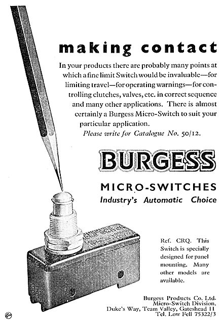 Burgess Products Micro-Switches                                  