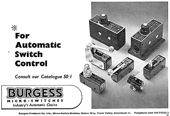 Burgess Micro-Switches. Burgess Micro Switches                   