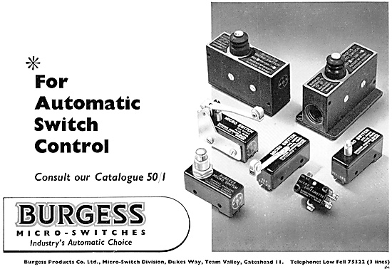 Burgess Micro-Switches - Burgess Automatic Switch Control        