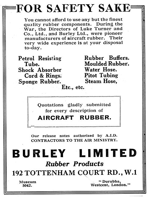 Burley Rubber Parts For Aircraft                                 