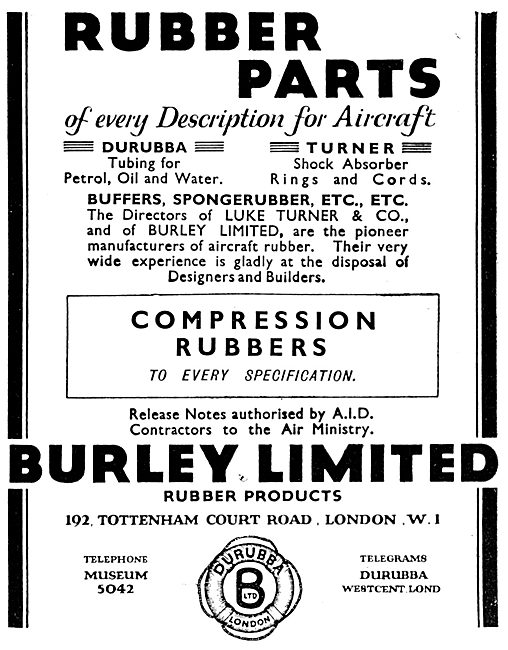 Burley Rubber Components For Aircraft. Durubba Turner Shock      