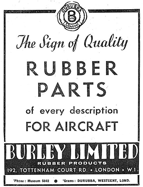 Burley Rubber Parts For Aircraft                                 