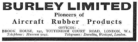 Burley Rubber Products For Aircraft 1939                         