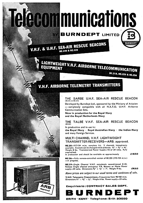 Burndept Air-Sea Rescue Beacons. Burndept Telemetry Transmitters 