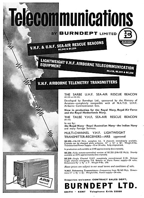 Burndept VHF & UHF Sea-Air Rescue Beacons BE240 BE226            