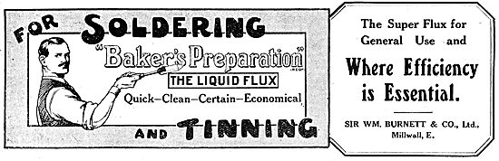 Sir William Burnett - Baker's Preparation Liquid Soldering Flux  