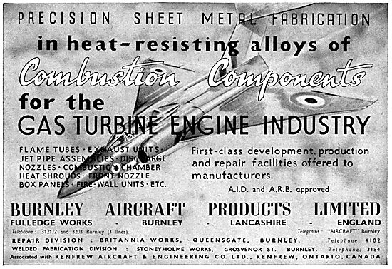 BAP Burnley Aircraft Products. Precision Sheet Metal Fabrications