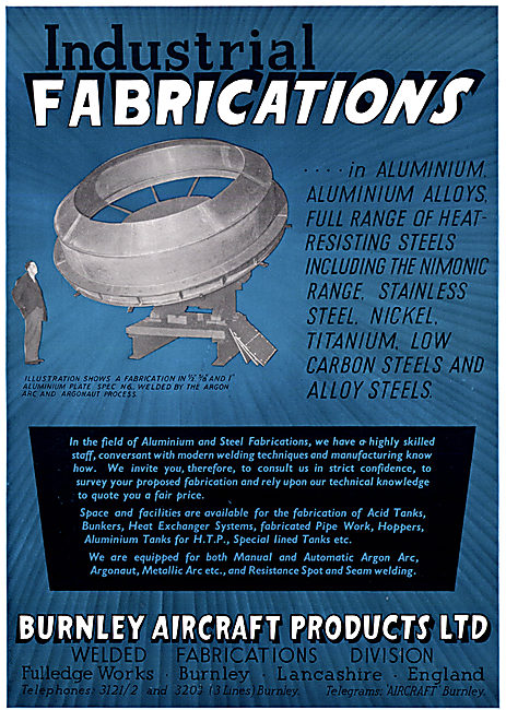 BAP Burnley Aircraft Products. Precision Sheet Metal Fabrications