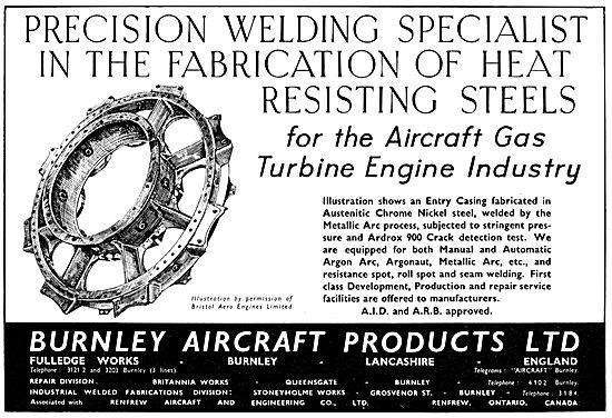 BAP Burnley Aircraft Products. Precision Welding Of Steels       