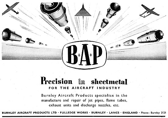 Burnley Aircraft Products : BAP Precision Sheet Metal Workers    