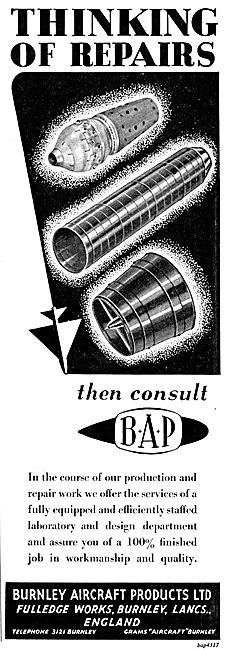 Burnley Aircraft Products: BAP Turbine Flame Tubes, & Jet Pipes  