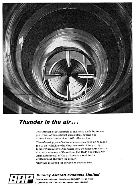 BAP Burnley Aircraft Products Jet Pipes                          