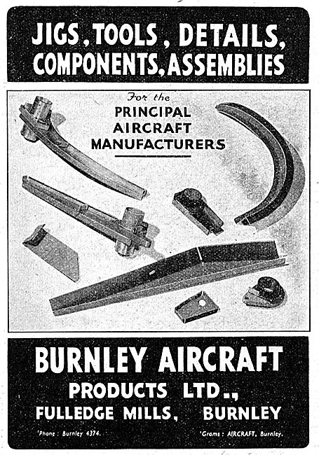 Burnley Aircraft Products. Jigs,Tools & Assemblies. 1942         