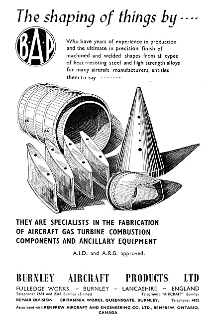 Burnley Aircraft Products Fabrications In Heat Resisting Steel   