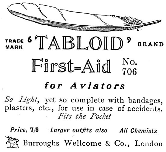 Burroughs Wellcome Tabloid Aviators First Aid Kit                