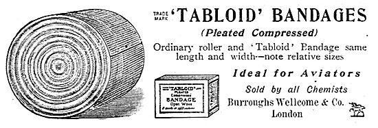 Burroughs Wellcome Tabloid Aviators Bandages                     