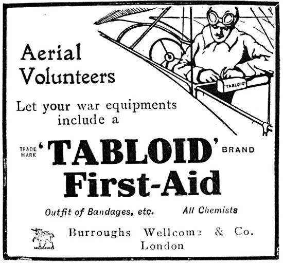 Burroughs Wellcome Tabloid Aviators First Aid Kit                