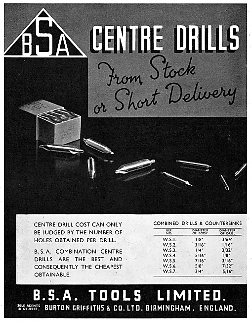 Burton Griffiths B.S.A. Machine Tools.                           