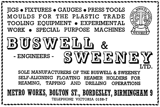 Buswell & Sweeney Jigs, Fixtures, Gauges & Press Tools           