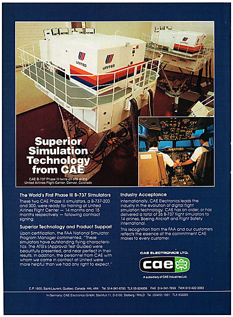 CAE Flight Simulators                                            