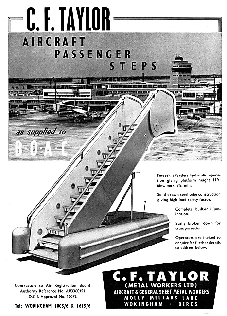 C.F.Taylor Aircraft Passenger Steps 1960                         