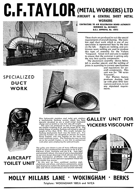 C.F.Taylor Aircraft Sheet Metal Workers                          