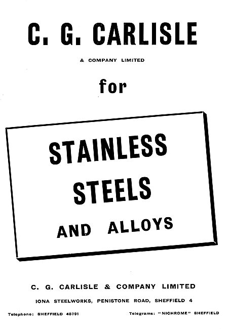 C.G.Carlisle  StaInless Steels                                   