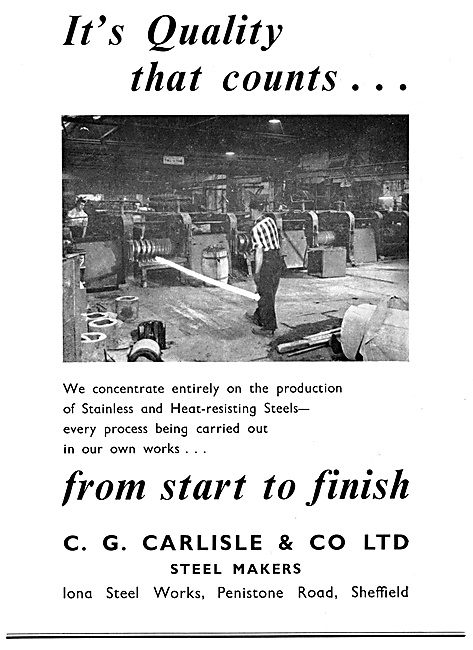 C.G.Carlisle Aircraft Steels                                     