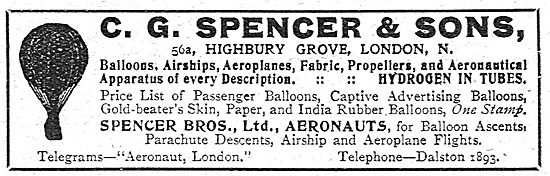 C.G.Spencer - Balloons, Airships Aeroplanes & Propellers         